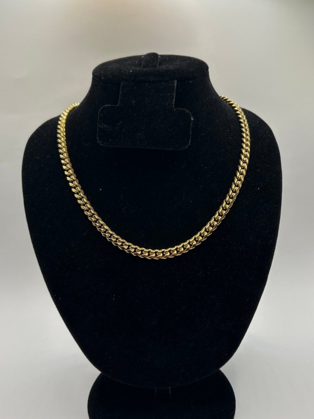 Real Gold Cuban Chain Stainless Steel 6mm 22 Inch Plated Waterproof Solid Mens
